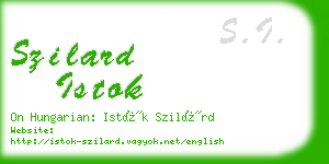 szilard istok business card